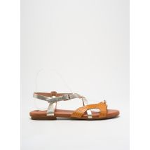 RAQUEL PEREZ - Sandales/Nu pieds orange en cuir - Femme - Taille 40 - Modz