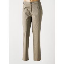 FRED SABATIER - Pantalon slim beige en coton - Femme - Taille 48 - Modz