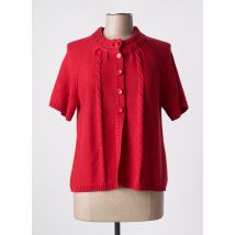 GELCO - Gilet manches courtes rouge en acrylique - Femme - Taille 46 - Modz