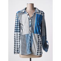 CONCEPT K - Chemisier bleu en coton - Femme - Taille 38 - Modz