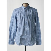 CAMBRIDGE - Chemise manches longues bleu en coton - Homme - Taille XL - Modz