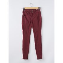 ONE SIZE FILTS ALL - Pantalon slim rouge en coton - Femme - Taille TU - Modz