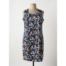 GUY DUBOUIS - Robe mi-longue bleu en coton - Femme - Taille 48 - Modz