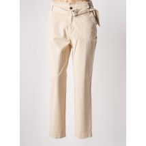 GUESS - Pantalon droit beige en coton - Femme - Taille 34 - Modz