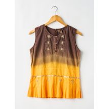 LULUCASTAGNETTE - Top marron en coton - Fille - Taille TU - Modz