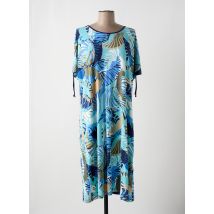 BRANDTEX - Robe mi-longue bleu en coton - Femme - Taille 46 - Modz