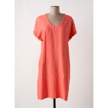 ESPRIT DE LA MER - Robe mi-longue orange en lin - Femme - Taille 38 - Modz
