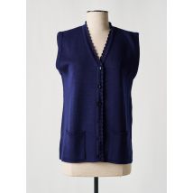 ELEANE - Gilet sans manche bleu en acrylique - Femme - Taille 38 - Modz