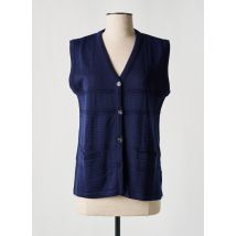 ELEANE - Gilet sans manche bleu en acrylique - Femme - Taille 38 - Modz