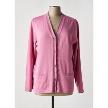 ELEANE - Gilet manches longues rose en acrylique - Femme - Taille 46 - Modz