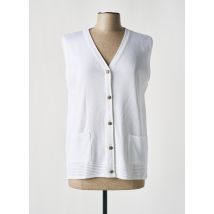 ELEANE - Gilet sans manche blanc en acrylique - Femme - Taille 46 - Modz