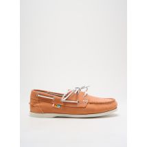 HIPNESS - Chaussures bâteau orange en cuir - Homme - Taille 40 - Modz