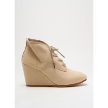 ELEVEN PARIS - Bottines/Boots beige en textile - Femme - Taille 39 - Modz