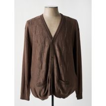 PAUL RHODAMEL - Gilet manches longues marron en acrylique - Homme - Taille 5XL - Modz