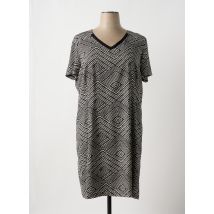GEVANA - Robe mi-longue noir en polyester - Femme - Taille 52 - Modz