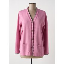 ELEANE - Gilet manches longues rose en acrylique - Femme - Taille 38 - Modz