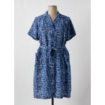 VALMODE - Robe mi-longue bleu en polyester - Femme - Taille 50 - Modz