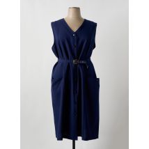 VALMODE - Robe mi-longue bleu en polyester - Femme - Taille 58 - Modz