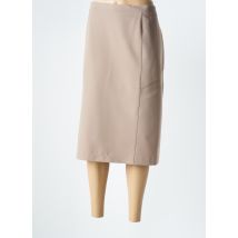 GRIFFON - Jupe mi-longue beige en polyester - Femme - Taille 54 - Modz