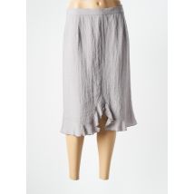 TELMAIL - Jupe mi-longue gris en viscose - Femme - Taille 42 - Modz