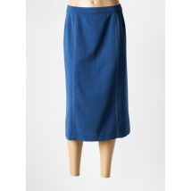 GEVANA - Jupe mi-longue bleu en polyester - Femme - Taille 48 - Modz