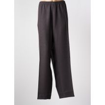 PIERRE D'ARLANC - Pantalon droit marron en polyester - Femme - Taille 52 - Modz
