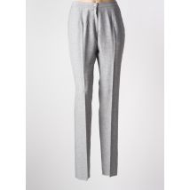 GEVANA - Pantalon slim gris en polyester - Femme - Taille 44 - Modz