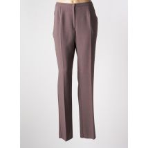 GEVANA - Pantalon droit marron en polyester - Femme - Taille 46 - Modz