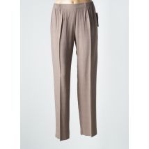 GEVANA - Pantalon droit marron en polyester - Femme - Taille 40 - Modz