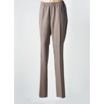 LUIGI MORINI - Pantalon slim marron en polyester - Femme - Taille 56 - Modz