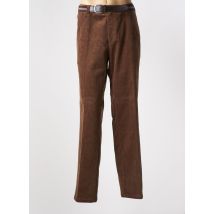 LUIGI MORINI - Pantalon chino marron en coton - Homme - Taille 56 - Modz
