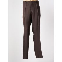 PIERRE D'ARLANC - Pantalon droit marron en polyester - Homme - Taille 56 - Modz