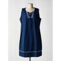 EGATEX - Robe mi-longue bleu en coton - Femme - Taille 46 - Modz