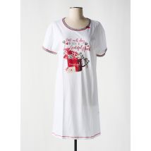 BISBIGLI - Chemise de nuit rouge en coton - Femme - Taille 42 - Modz