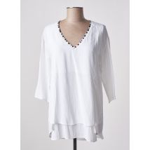 SPORTALM - Tunique manches longues blanc en acetate - Femme - Taille 40 - Modz