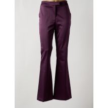 LAUREN VIDAL - Pantalon flare violet en polyester - Femme - Taille 46 - Modz