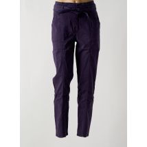 ONE STEP - Pantalon slim violet en coton - Femme - Taille 40 - Modz