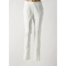 MORGAN - Pantalon slim blanc en polyester - Femme - Taille 42 - Modz