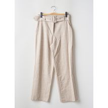 VILA - Pantalon 7/8 beige en polyester - Femme - Taille 38 - Modz