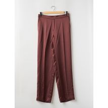 MNG - Pantalon droit marron en polyester - Femme - Taille 40 - Modz