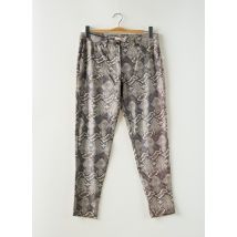 AMELIE & AMELIE - Pantalon slim beige en polyester - Femme - Taille 42 - Modz