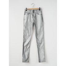 ASTRID BLACK LABEL - Pantalon slim gris en coton - Femme - Taille 32 - Modz