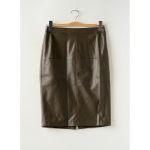 MANGO - Jupe mi-longue marron en polyester - Femme - Taille 38 - Modz