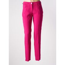 EAST DRIVE - Pantalon slim rose en lin - Femme - Taille 40 - Modz