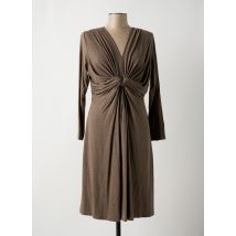 MJ DE ATIAN - Robe mi-longue marron en viscose - Femme - Taille 44 - Modz