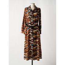 MY LILI - Robe mi-longue marron en viscose - Femme - Taille TU - Modz
