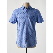 TIMEZONE - Chemise manches courtes bleu en coton - Homme - Taille S - Modz