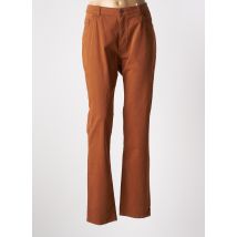 TBS - Pantalon slim marron en coton - Femme - Taille 48 - Modz