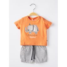 BOBOLI - Ensemble short orange en coton - Garçon - Taille TU - Modz