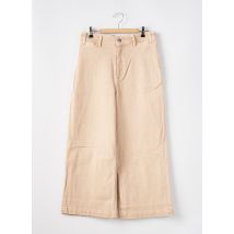 MANGO - Jeans coupe large beige en coton - Femme - Taille 42 - Modz